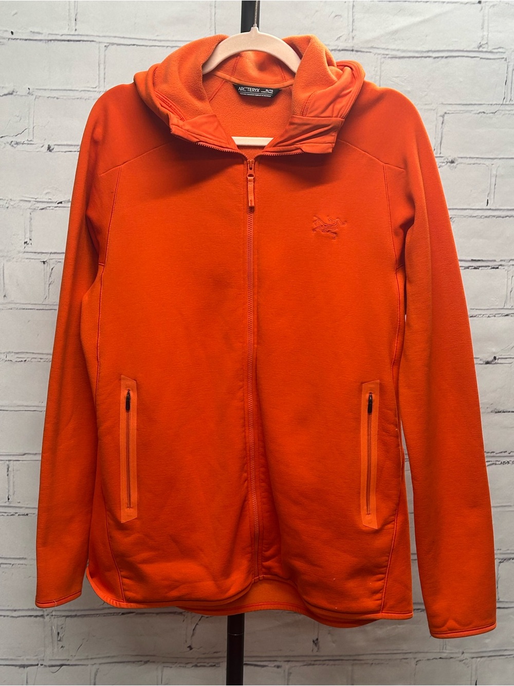Arc'teryx women’s Bright Orange Full-Zip Performance Hoodie